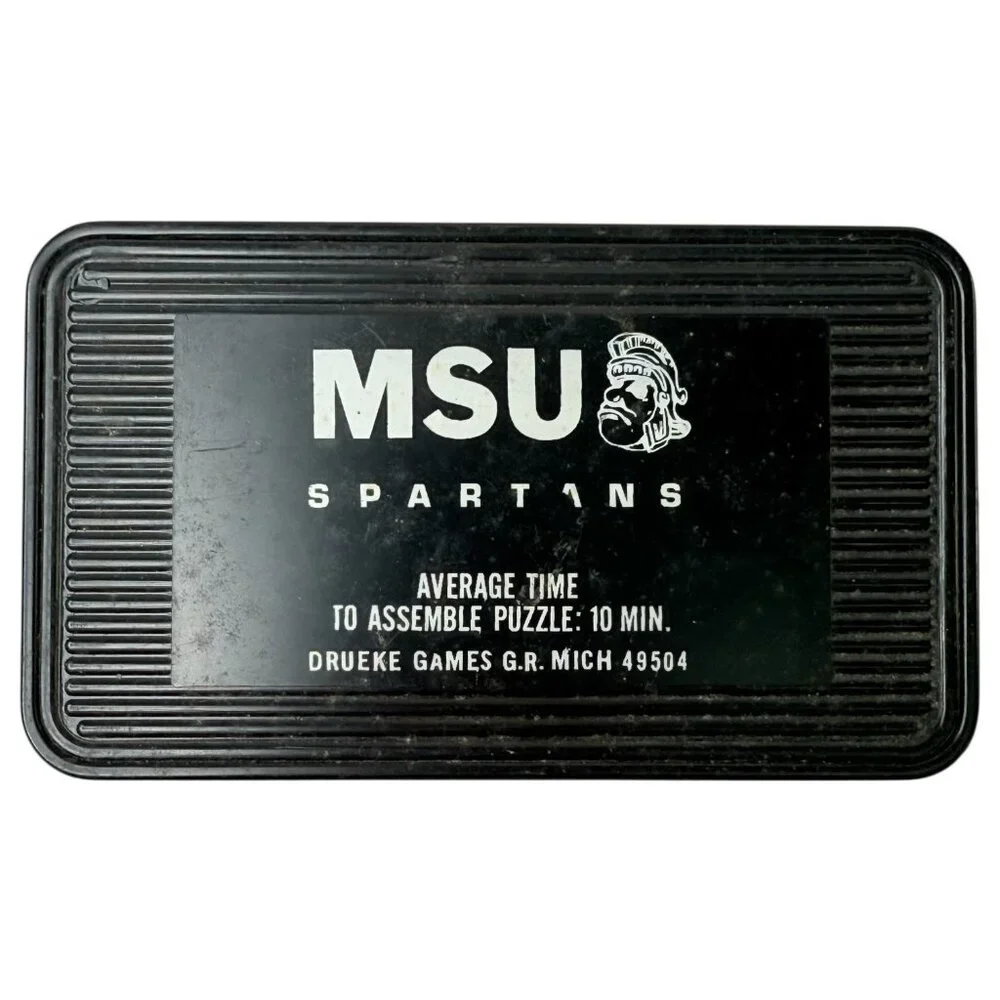 Vintage Michigan State University Spartans Sliding Tile Puzzle Drueke Games MSU‎